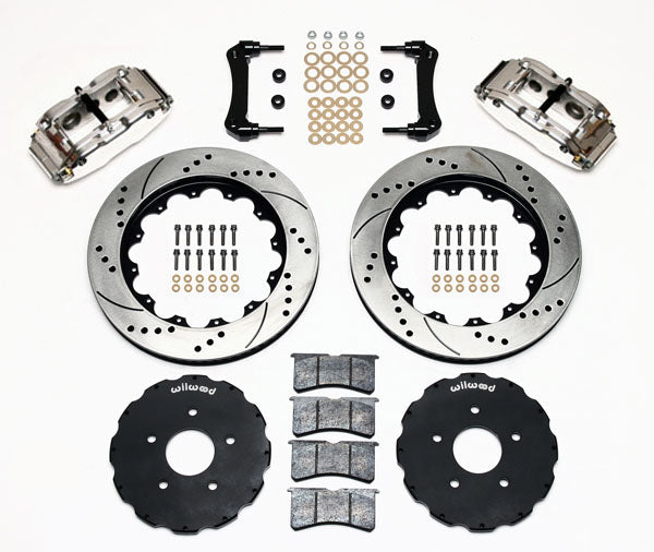 97-13 CORVETTE KIT,FRONT,14" DRILLED ROTORS,POLISHED