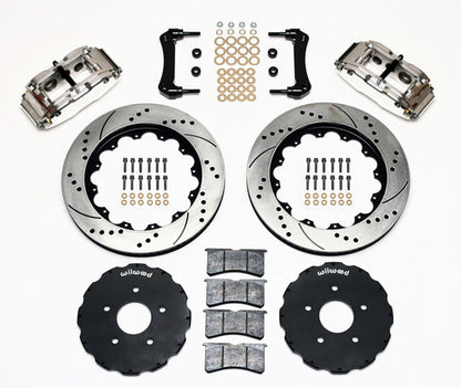 97-13 CORVETTE KIT,FRONT,14" DRILLED ROTORS,POLISHED