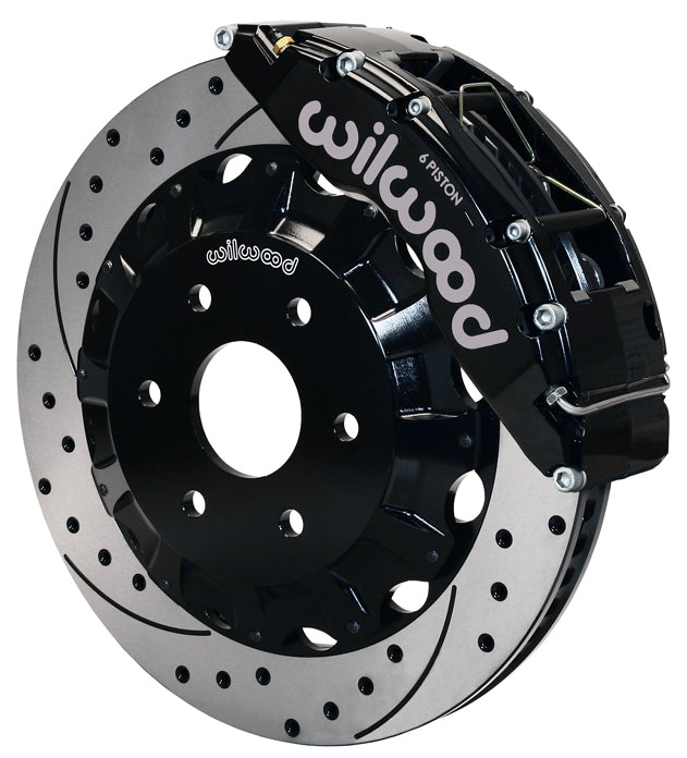 99-18 GM 1500 TRUCK/SUV,FRONT,TC6R 6 PISTON BLACK CALIPERS,16" DRILLED ROTORS