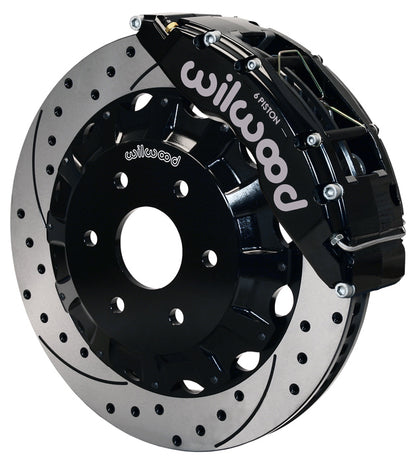 99-18 GM 1500 TRUCK/SUV,FRONT,TC6R 6 PISTON BLACK CALIPERS,16" DRILLED ROTORS