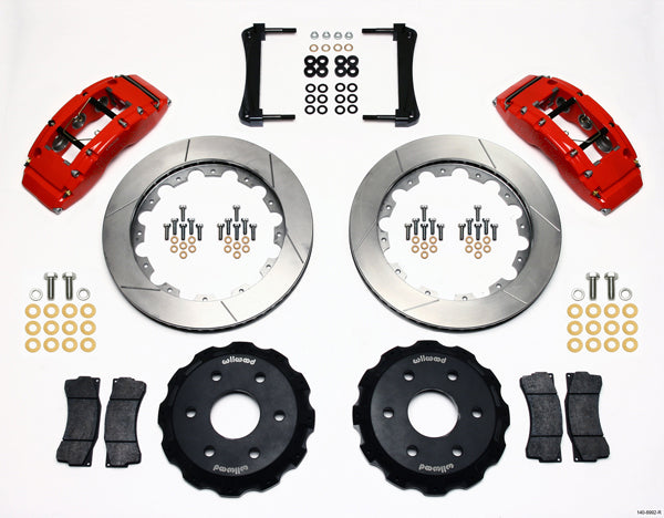 99-18 GM TRUCK/SUV FULL DISC BRAKE KIT,16/14" ROTORS,RED CALIPERS
