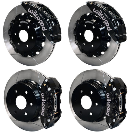 99-18 GM TRUCK/SUV FULL DISC BRAKE KIT,16/14" ROTORS,BLACK CALIPERS