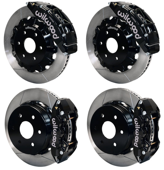 00-06 GM SUV FULL DISC BRAKE KIT,16/14" ROTORS,BLACK CALIPERS