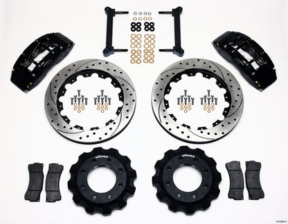 99-10 GM 2500 TRUCK/SUV FULL DISC BRAKE KIT,16" DRILLED ROTORS,BLACK,4.63" CTR