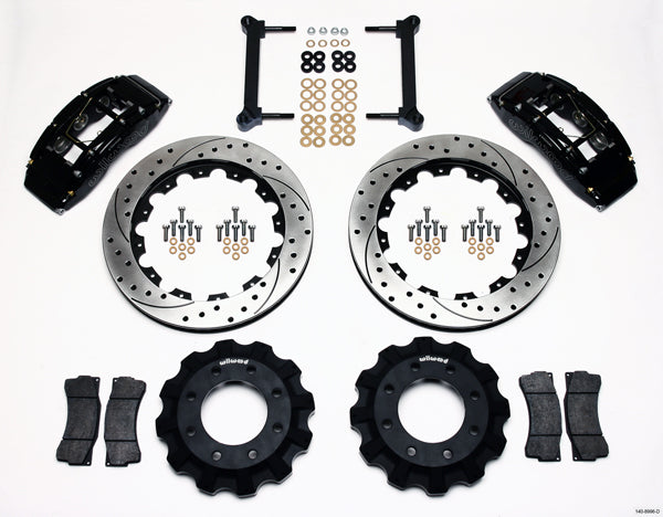 99-10 GM 2500 TRUCK/SUV,H2,FRONT,TC6R 6 PISTON BLACK CALIPERS,16" DRILLED ROTORS