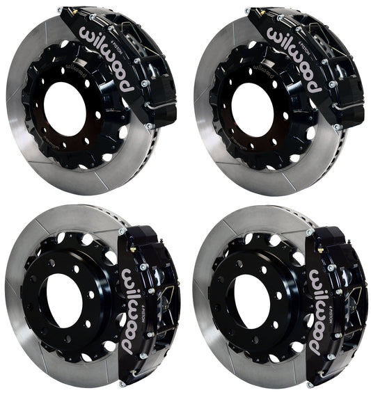 99-10 GM 2500 TRUCK/SUV FULL DISC BRAKE KIT,16" ROTORS,BLACK,4.84" CENTER