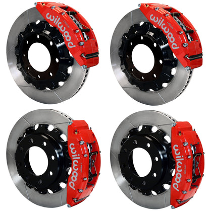 99-10 GM 2500 TRUCK/SUV FULL DISC BRAKE KIT,16" ROTORS,RED,4.84" CENTER