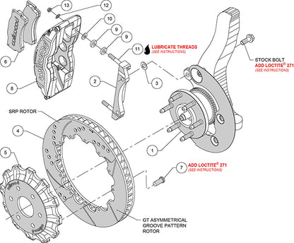 04-08 FORD F-150,TC6R,FRONT,16" DRILLED ROTORS,RED