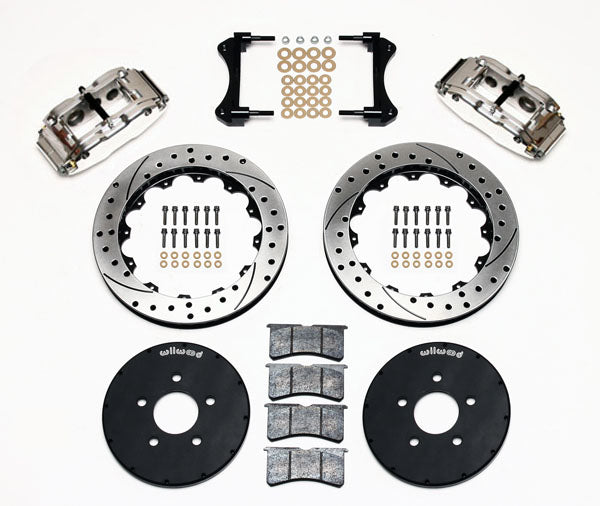 94-04 MUSTANG KIT,FRONT,12.90" DRILLED ROTORS,POLISHED