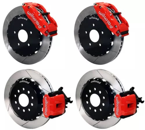 94-04 MUSTANG,FULL DISC BRAKE KIT,13" ROTORS,RED CALIPERS