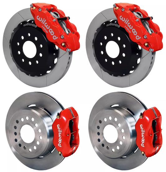 05-14 MUSTANG,FULL DISC BRAKE KIT,13"/12" ROTORS,RED CALIPERS