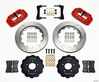 05-14 MUSTANG,FULL DISC BRAKE KIT,14"/13" ROTORS,RED CALIPERS