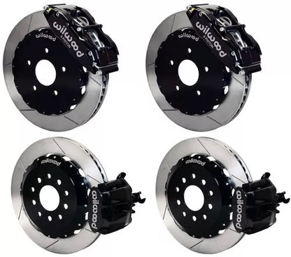 94-04 MUSTANG,FULL DISC BRAKE KIT,14"/13" ROTORS,BLACK CALIPERS