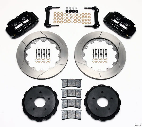 97-13 CORVETTE FULL DISC BRAKE KIT,14" ROTORS,BLACK CALIPERS