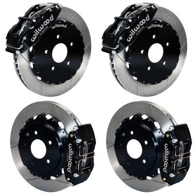 03-09 NISSAN 350Z FULL DISC BRAKE KIT,14/13" ROTORS,BLACK CALIPERS