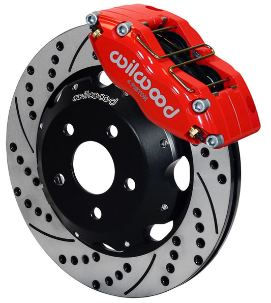 SUBARU IMPREZA,FRONT,DPR4,12" DRILLED ROTORS,RED