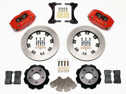 99-08 SUBARU FULL DISC BRAKE KIT,12" ROTORS,RED CALIPERS