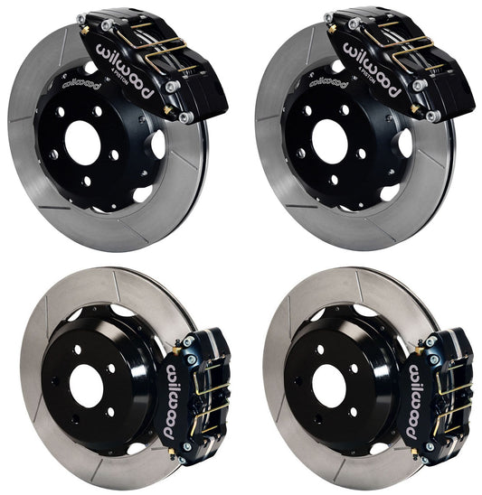 99-08 SUBARU FULL DISC BRAKE KIT,12" ROTORS,BLACK CALIPERS