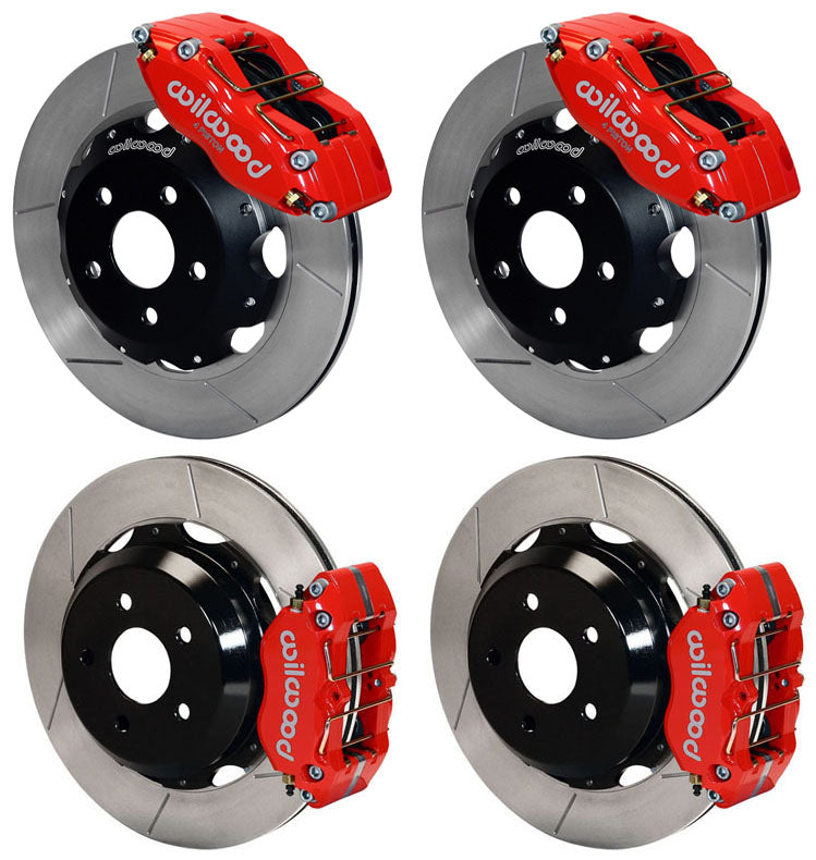 99-08 SUBARU FULL DISC BRAKE KIT,12" ROTORS,RED CALIPERS