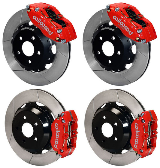 99-08 SUBARU FULL DISC BRAKE KIT,12" ROTORS,RED CALIPERS
