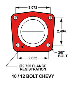 GM C-KIT,2.81",REAR PB,SL4R,12.88",DRILLED