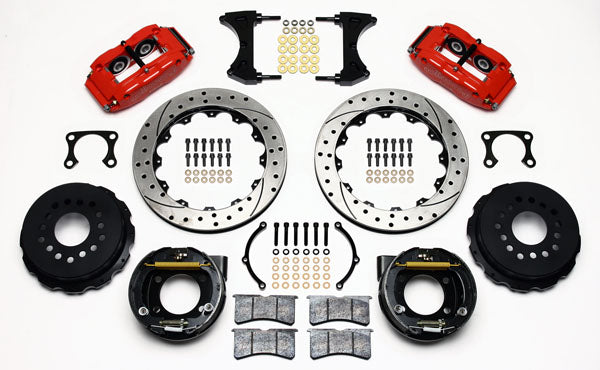 BIG FORD KIT,2.36",REAR PB,13" DRILLED ROTORS,RED