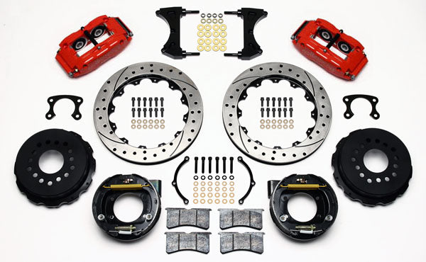 BIG FORD NEW KIT,2.36",REAR PB,13",DRILLED,RED