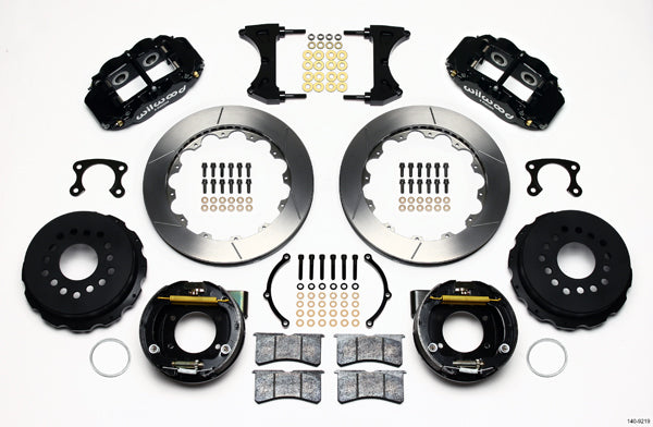 COILOVER & 4-LINK SYSTEM,REAR END,13" BRAKES,BLACK,BILLET WHEELS,67-69 F-BODY