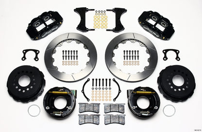 COILOVER & 4-LINK SYSTEM,REAR END,13" BRAKES,BLACK,BILLET WHEELS,67-69 F-BODY