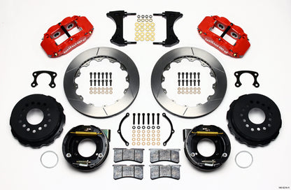 COILOVER SYSTEM,ARMS,BARS,CURRIE REAR END,WILWOOD 13" BRAKES,RED,64-67 GM A-