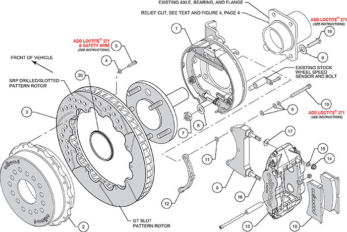 05-14 MUSTANG,REAR PB,13",DRILLED,RED