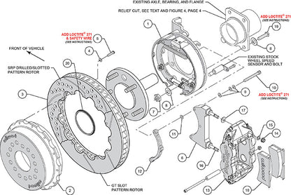 05-14 MUSTANG,REAR PB,13",DRILLED,RED