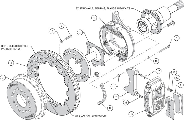 MOPAR/DANA 60,2.36",REAR PB,SL4R,13",DRILLED