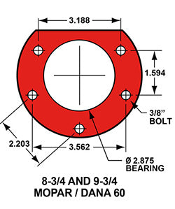 MOPAR/DANA 60,2.36",REAR PB,13" DRILLED ROTORS,POLISHED