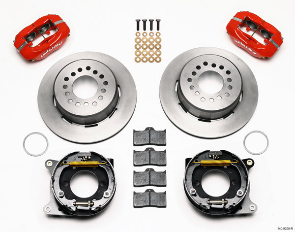 05-14 MUSTANG,FULL DISC BRAKE KIT,13"/12" ROTORS,RED CALIPERS