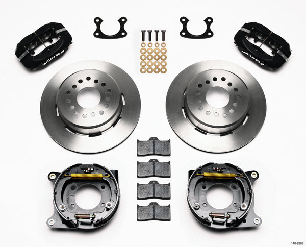 65-69 FORD,MERCURY FULL DISC BRAKE KIT,12" ROTORS,4 PISTON BLACK CALIPERS