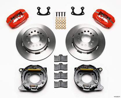 70-73 FORD,MERCURY FULL DISC BRAKE KIT,12" ROTORS,4 PISTON RED CALIPERS