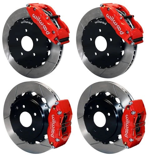 01-06 LANCER EVO FULL DISC BRAKE KIT,13" ROTORS,RED CALIPERS