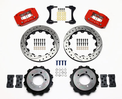 MITSUBISHI EVO VII,VIII,IX,13",DRILLED,RED