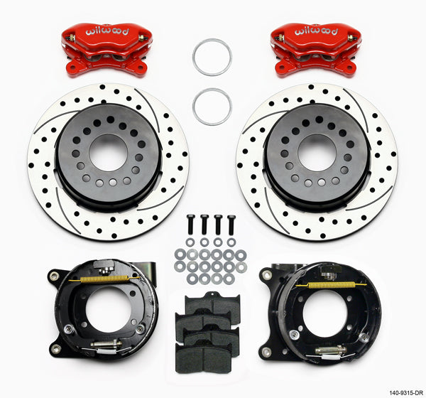 67-69 F-BODY MON STAGGER,REAR,WIL 12" DRILLED,RED