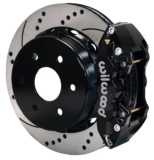 99-18 GM 1500 TRUCK/SUV W/1 PISTON OE,REAR,AERO4 BLACK CALIPERS,14.25" DRILLED