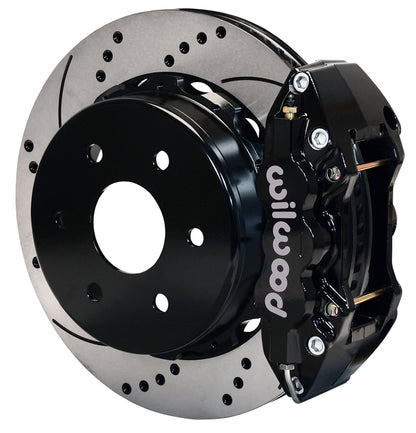 99-18 GM 1500 TRUCK/SUV W/1 PISTON OE,REAR,AERO4 BLACK CALIPERS,14.25" DRILLED