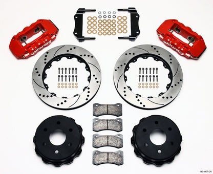 99-18 GM 1500 TRUCK/SUV W/1 PISTON OE,REAR,AERO4 RED CALIPERS,14.25" DRILLED