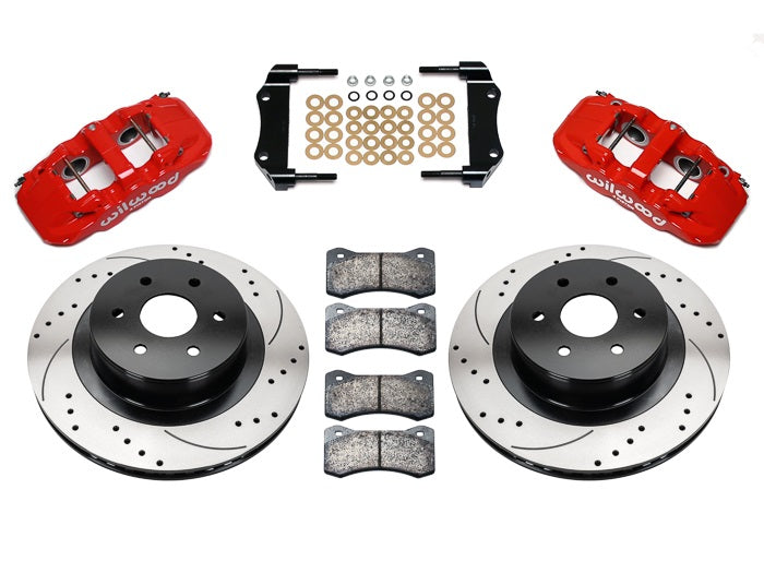 AIR RIDE SYSTEM,WILWOOD 14" DRILLED,RED,07-16 GM 1500,CAST ARMS,6 LUG