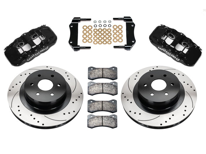 AIR RIDE SYSTEM,WILWOOD 14" DRILLED,BLACK,07-16 GM 1500,CAST ARMS,6 LUG