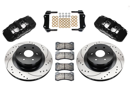 AIR RIDE SYSTEM,WILWOOD 14" DRILLED,BLACK,07-16 GM 1500,CAST ARMS,6 LUG