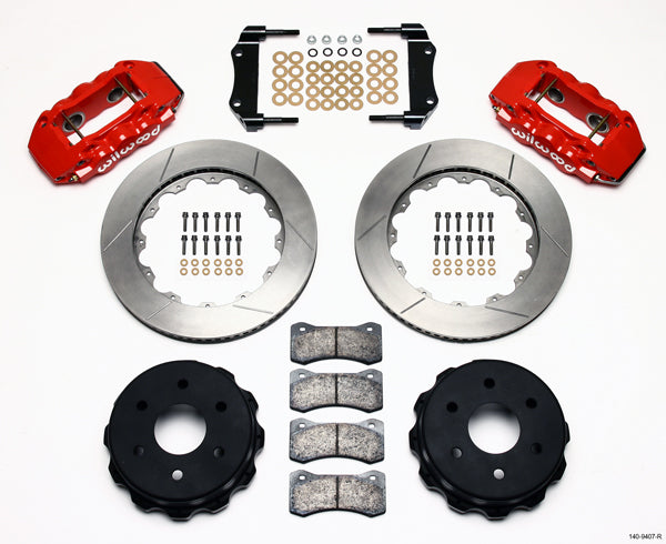 99-18 GM TRUCK/SUV FULL DISC BRAKE KIT,14" ROTORS,RED CALIPERS