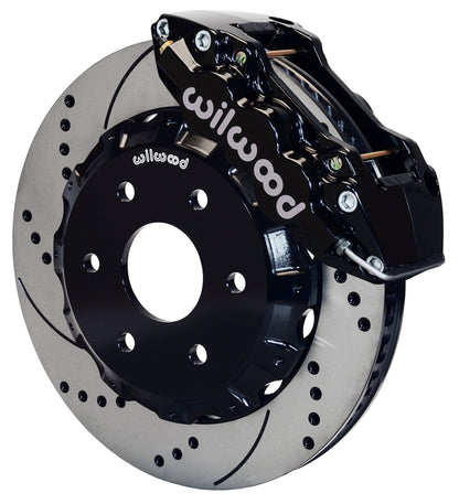 99-18 GM 1500 TRUCK/SUV,FRONT,W6AR 6 PISTON BLACK CALIPERS,14" DRILLED ROTORS