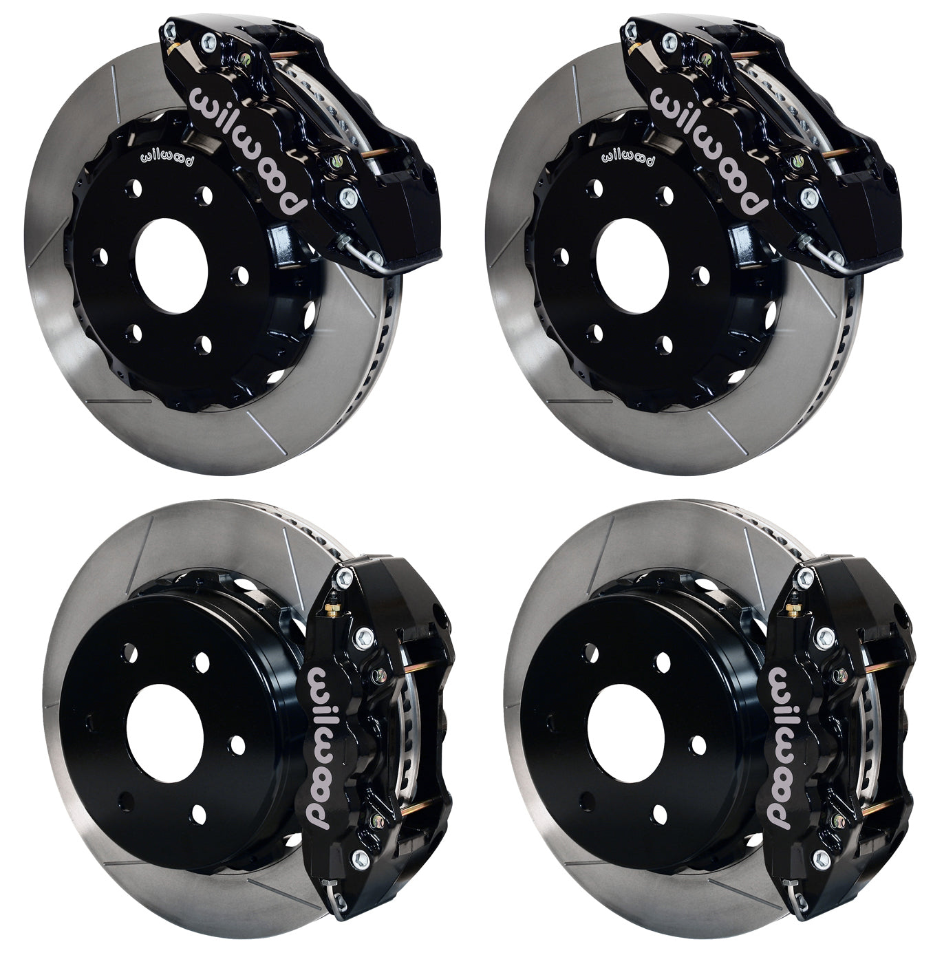 99-18 GM TRUCK/SUV FULL DISC BRAKE KIT,14" ROTORS,BLACK CALIPERS