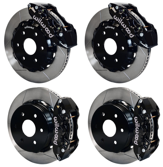 00-06 GM SUV FULL DISC BRAKE KIT,14" ROTORS,BLACK CALIPERS